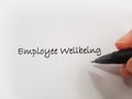 Employee wellbeing and wellness concept