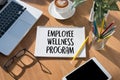 Employee Wellness program and Managing Employee Health , employee wellness concept Royalty Free Stock Photo