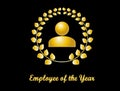 Employee of the year golden design