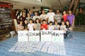 Employees of Credit-suisse and volunteers of the Singapore environmental council