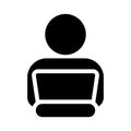 Employees glyph flat vector icon