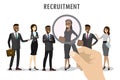 Employees group management business recruitment concept