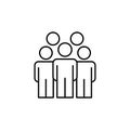 employees line icon. Element of business organisation icon for mobile concept and web apps. Thin line employees icon can be used Royalty Free Stock Photo