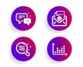 Employees messenger, Smile and Skin condition icons set. Dot plot sign. Vector