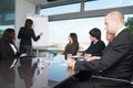 Employees in a motivation seminar Royalty Free Stock Photo