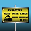 Employees must wash hands