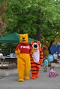 Winnie The Pooh and Tiger Costumes in Local Park