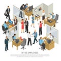 Employees In Office Design Concept Royalty Free Stock Photo