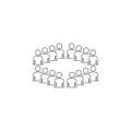 employees of the organization icon. Element of business icon for mobile concept and web apps. Thin line employees of the organizat Royalty Free Stock Photo