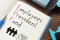 Employees Provident Fund EPF is shown using the text Royalty Free Stock Photo