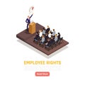 Employees Rights Rights Isometric Composition Royalty Free Stock Photo