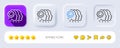 Employees teamwork line icon. Collaboration sign. Development partners. Neumorphic buttons. Vector