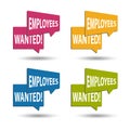 Employees Wanted - Colorful Vector Speech Bubbles - Isolated On White Royalty Free Stock Photo