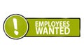 Employees Wanted Web Button - Vector Illustration - Isolated On White Royalty Free Stock Photo