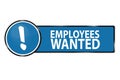 Employees Wanted Web Button - Vector Illustration - Isolated On White Royalty Free Stock Photo