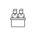 employees at work. Element of job interview icon for mobile concept and web apps. Thin line employees at work can be used for web Royalty Free Stock Photo