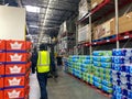 Employees working in a stockroom at a Sams Club in Orlando, Florida