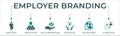 Employer branding banner web icon vector illustration concept with an icon of pay raise, Royalty Free Stock Photo