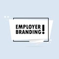 Employer branding. Origami style speech bubble banner. Sticker design template with Employer branding text. Vector EPS 10. Royalty Free Stock Photo