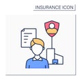 Employers liability color icon