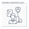 Employers liability line icon