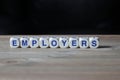 Employers word cubes Royalty Free Stock Photo