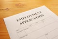 Employment application Royalty Free Stock Photo