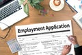 Employment Application Agreement Form ,application for employment Royalty Free Stock Photo