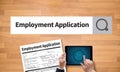 Employment Application Agreement Form , application for employmen Royalty Free Stock Photo