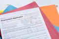 Employment Application Form Royalty Free Stock Photo