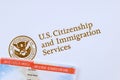 Employment Authorization Card is a document that authorizes an immigrant to work in the United States. It is issued by Royalty Free Stock Photo