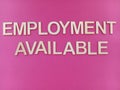 Employment available sign Royalty Free Stock Photo