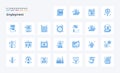 25 Employment Blue icon pack