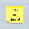 Employment concept - you are hired Royalty Free Stock Photo
