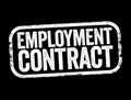 Employment Contract - is a kind of contract used in labour law to attribute rights and responsibilities between parties to a Royalty Free Stock Photo