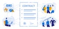 Employment Contract Sign Office Work Benefits Royalty Free Stock Photo