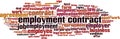 Employment contract word cloud Royalty Free Stock Photo