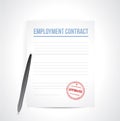 Employment contrat illustration design