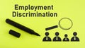Employment Discrimination is shown using the text Royalty Free Stock Photo