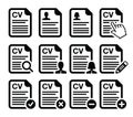 CV - Curriculum vitae, resume icons set