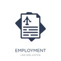 Employment icon. Trendy flat vector Employment icon on white background from law and justice collection