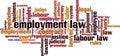 Employment law word cloud Royalty Free Stock Photo