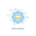 Employment line concept. Simple line