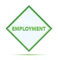 Employment modern abstract green diamond button