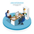Employment Recruitment Isometric Background