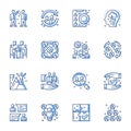 Employment service, line vector icons