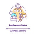 Employment status concept icon