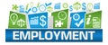 Employment Green Blue Business Symbols On Top