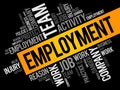 Employment word cloud collage Royalty Free Stock Photo