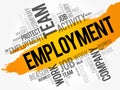 Employment word cloud collage Royalty Free Stock Photo